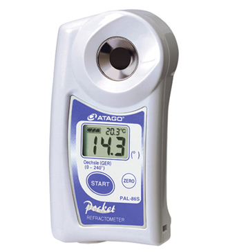 日本愛拓葡萄酒濃度計（Oe(Ger)/BRIX）雙標(biāo)度PAL-86S